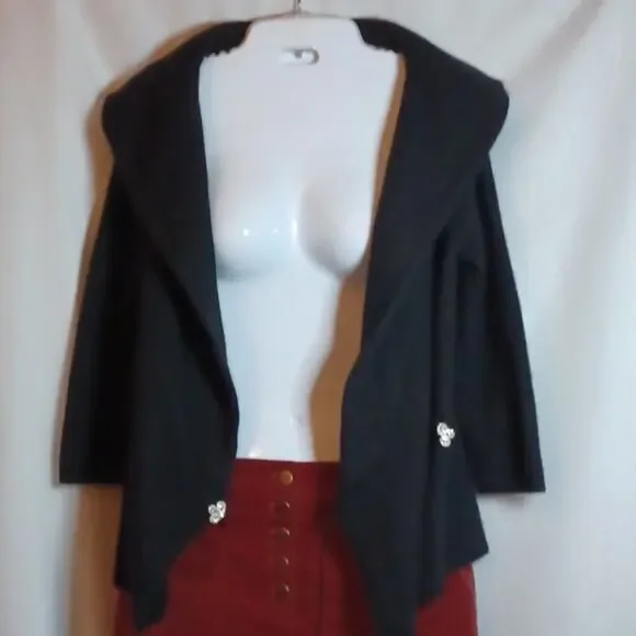 ANN TAYLOR Women's Black Rabbit Hair & Wool Blend Sweater Blouse Size M. - Picture 9 of 13